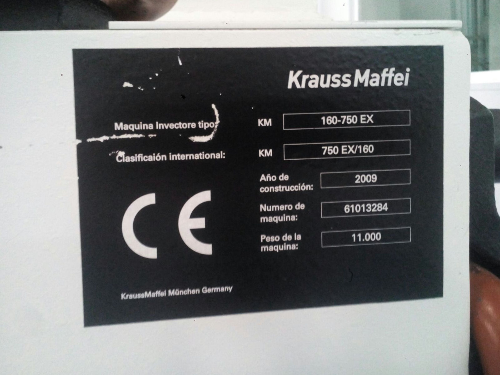 KRAUSS MAFFEI 160-750 EX 160t all-electric injection molding machine (2009) id5653