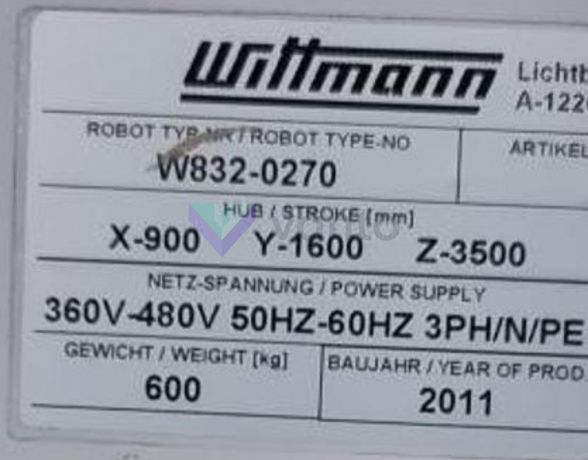 WITTMANN W832-0270 Cartesian robot (2011) id10753