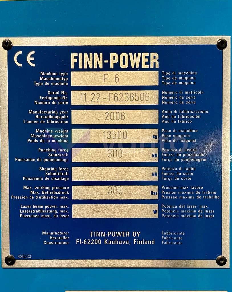 FINN POWER F 6 S CNC punching machine (2006) id10839 - Vanto